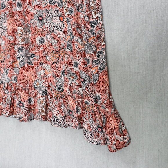 Ellos Dress Womens 3X Boho Rayon Tiered Paisley Western Plus Midi - Picture 12 of 16